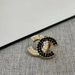CHANEL シャネル ココマーク ラインストーン パール ピンブローチ コメ有