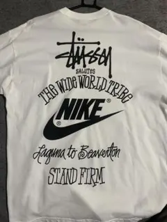 NIKE Stussy コラボ Tシャツ ホワイト　新品　未使用品　Mサイズのサムネイル