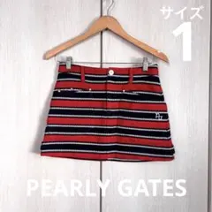 あ*る様 PEARLY GATES サイズ1 ストライプ スカート ゴルフ