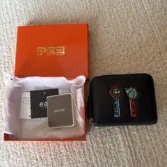 PEZ × perche × ear コラボジャバラ二つ折り財布 ブルー 財布