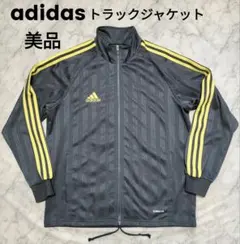 アディダス adidas トラックジャケット ジャージ 金黒 シャドーストライプ