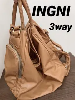 INGNI イング キャメル色 3way バッグ リュック ショルダーのサムネイル