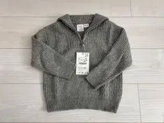 新品タグ付き zara kids ハーフジップ ニット 3-4y 104cm