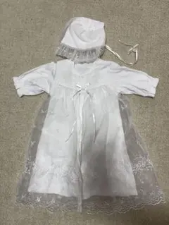 ベビードレス 50〜70センチ 帽子付き 退院着 お宮参り