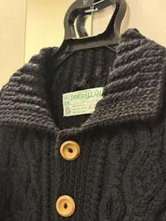 【美品/希少緑タグ】INVERALLAN インバーアラン 3A 紺 カーディガン