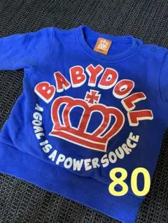 BABYDOLL トレーナー 青 王冠デザイン