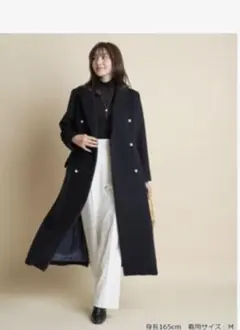 新品　ジャスグリッティー　パールボタンチェスターコート