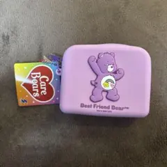 タイトー限定　ケアベア　シリコンポーチ　パープル