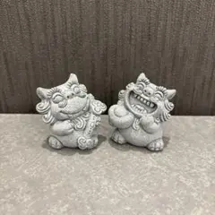 笑顔 シーサー 2個セット 沖縄 お土産 魔除け 守神 置物 インテリア 新品