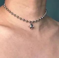 spike motif ball chain necklace ours
