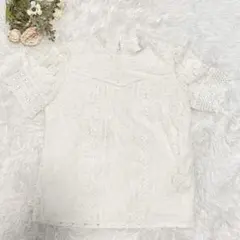 【美品】PROPORTION BODY DRESSING レースブラウス　白