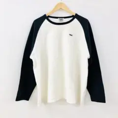 THE FOX Collection バイカラー 長袖トレーナー キツネ