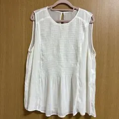 ZARA ノースリーブ ブラウス ホワイト Mサイズ