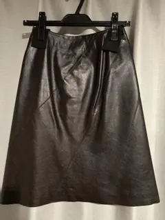 レザースカート ひざ丈スカート