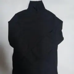 【新品未使用】GU　ウォームリブタートルネックTシャツ 黒 XLサイズ