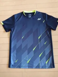 YONEX バドミントン ゲームシャツ　ブラック×イエローグリーン　Mサイズ