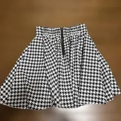 レディース　フレアスカート　千鳥格子　ハウンドトゥース柄