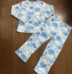 シナモロール　パジャマ　フリース　もこもこ　サンリオ　水色　女の子　冬