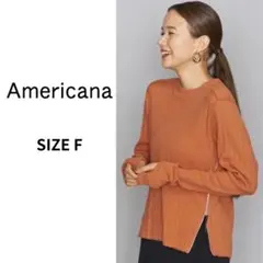 ✨美品✨アメリカーナ　サイドジップハイネックプルオーバー　リブニット　日本製