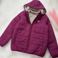 美品　BABYDOLL 160 フード付き　中コート パープル　S 160