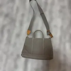 RUSSET グレーキャンバスショルダーバッグ