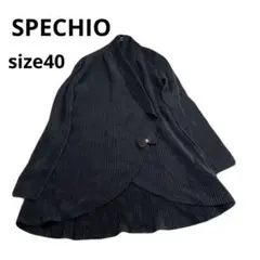 美品　SPECHIO シャトルプリーツ　カーディガン ブラック　春夏コーデのサムネイル