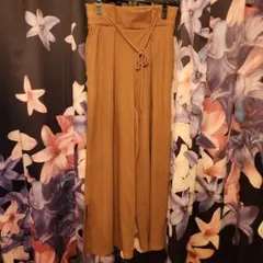 ロデオクラウンズワイルドボウル カット リブ パンツ ワイドパンツ