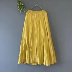 センスオブプレイス［F］上品ナチュラル◎鮮やかな差し色◎ロングギャザースカート