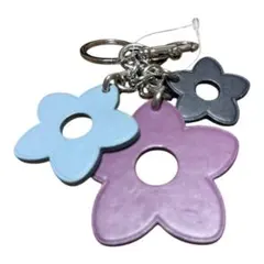 【✨️美品✨️】COACH マルチカラー 花型 キーリング チャーム