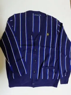 Polo Ralph Lauren ネイビー ストライプ カーディガン　Lサイズ