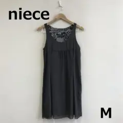 値下　C0902A08【niece】リバーシブルノースリーブワンピース