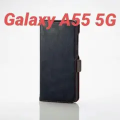 Galaxy A55 5G 用 ステッチ ソフトレザーケース ブラックのサムネイル