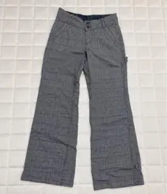 グレンチェック柄 ダブルボタン パンツ