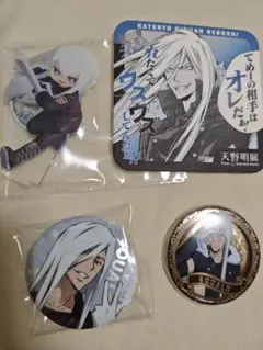 家庭教師ヒットマンREBORN！ スクアーロ コースター 缶バッジ グッズセット
