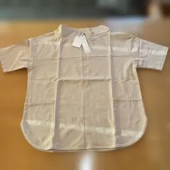 ベージュ 半袖Tシャツ　ポケット付き