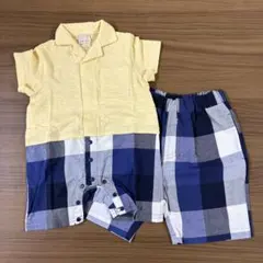 【petit main】 柄パンツカバーオール & 柄パンツ 兄弟リンクコーデのサムネイル