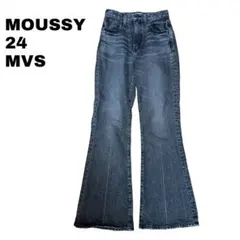 マウジー MOUSSY MVS FLARE ブーツカットデニムパンツ　黒　24
