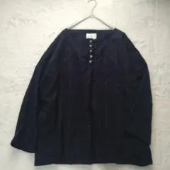 HONNETE チェックブラウス ウール チュニック