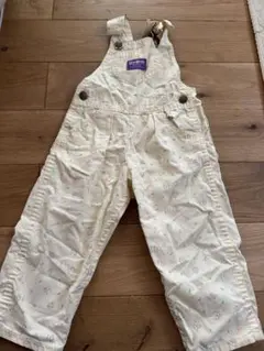 OshKosh オシュコシュ 花柄サロペット 紫 パープル コーデュロイ