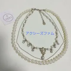 axes　アクシーズファム　3WAY パールネックレス　ゴールド
