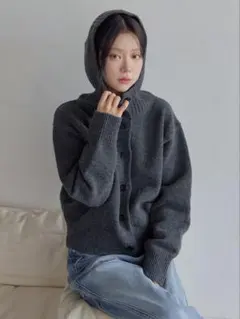 UNE MANSION ビッグボタンオーバーサイズニットカーディガン