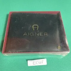 新品未開封　AIGNER 二つ折り財布 黒 156081 80のサムネイル