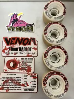 VENOM Harlot 71mm ウィール 4個セット ステッカー付き