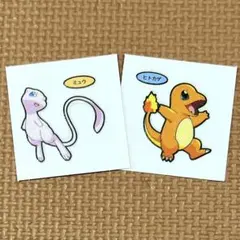 ☆送料込み☆　ポケモンパンシール　２枚セット　第２１６弾　ミュウ　ヒトカゲ