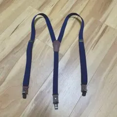 ビンテージ レトロ サスペンダー ネイビー