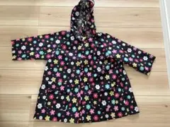 キッズ　花柄　レインコート　95cm