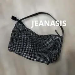 JEANASIS ストーン装飾 ブラックハンドバッグ
