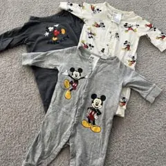 H&M ミッキーマウスロンパースセット 1-2M