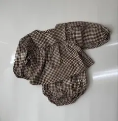 【新品】ギンガムチェック ブラウスとパンツのセットアップ