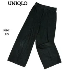 ユニクロ UNIQLO ワイドパンツ ハイウエスト ストレッチ センタープレス